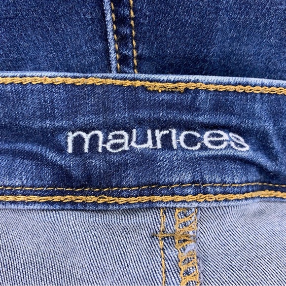 Large Reg Maurices Blue Skinny Jeans Stretch Fitted denim Casual - Picture 6 of 13